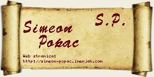 Simeon Popac vizit kartica